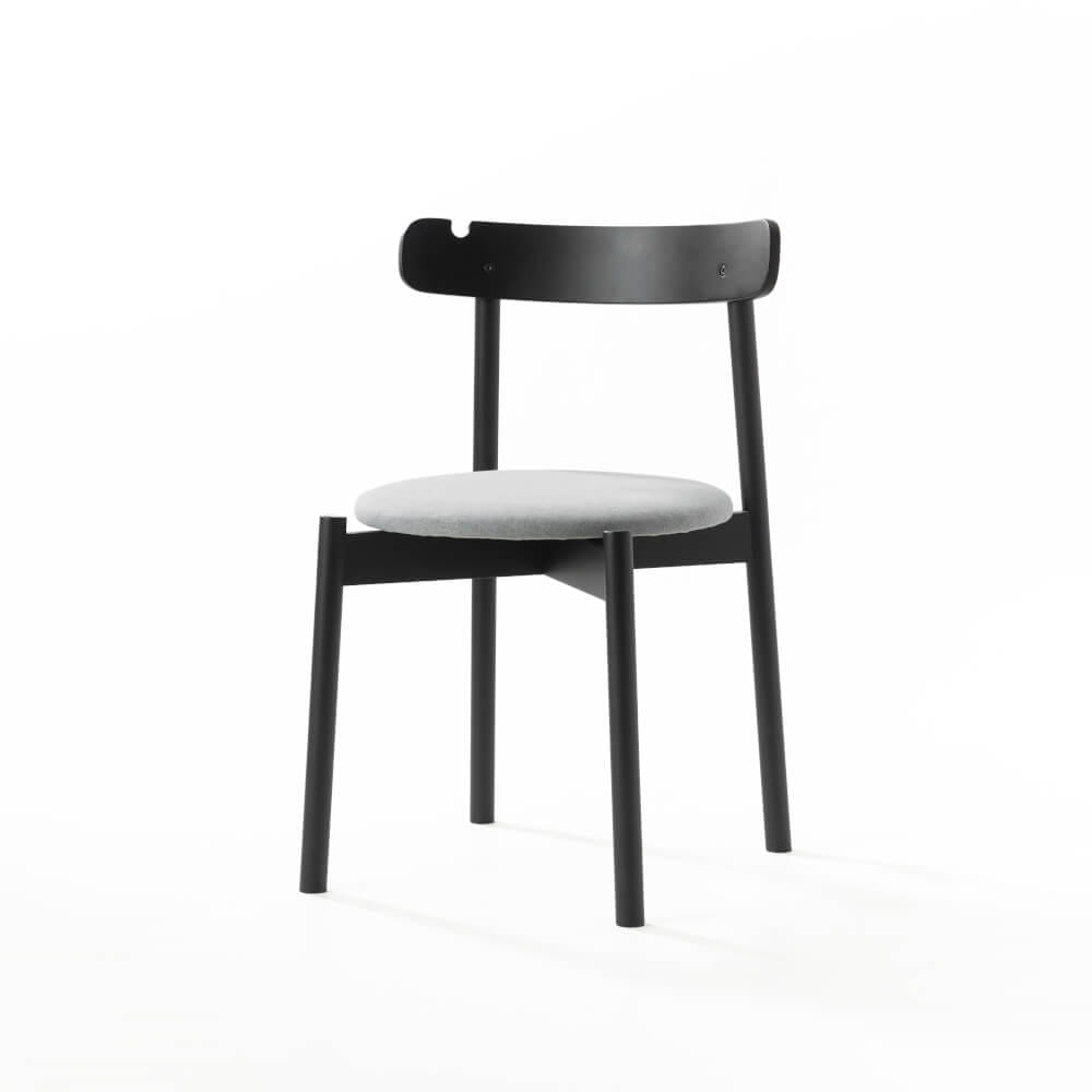 เก้าอี้ทานข้าวไม้บีช PODIUM LITE รุ่น PLUS CHAIR สี BLACK (ถอดประกอบได้)_0